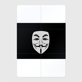 Магнитный плакат 2Х3 с принтом Guy Fawkes в Курске, Полимерный материал с магнитным слоем | 6 деталей размером 9*9 см | Тематика изображения на принте: белый | бородка | гай фокс | лицо | маска | усы | черный