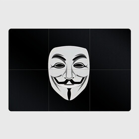 Магнитный плакат 3Х2 с принтом Guy Fawkes в Курске, Полимерный материал с магнитным слоем | 6 деталей размером 9*9 см | Тематика изображения на принте: белый | бородка | гай фокс | лицо | маска | усы | черный