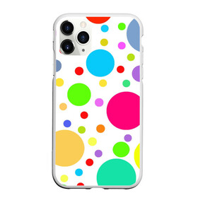 Чехол для iPhone 11 Pro матовый с принтом Polka dot в Курске, Силикон |  | dotted | в горошек | зелёный | красный | разноцветный | синий | узор