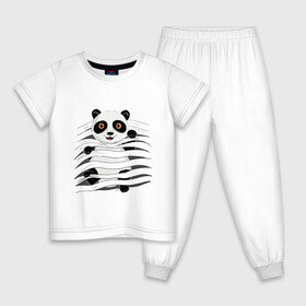 Детская пижама хлопок с принтом МАЛЫШ ПАНДА в Курске, 100% хлопок |  брюки и футболка прямого кроя, без карманов, на брюках мягкая резинка на поясе и по низу штанин
 | baby | bear | china | honey | little | panda | sweet | texture | иллюзия | китай | малыш | медведь | милый | мишка | няшка | панда | текстуры