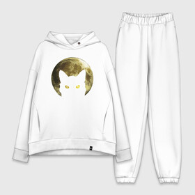 Женский костюм хлопок Oversize с принтом Space Cat в Курске,  |  | animal | cat | cute | kitty | meow | space | друг | животные | киска | кися | китти | космос | кот | котенок | котик | котэ | кошечка | кошка | мур | мяу | питомец | планета