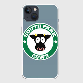 Чехол для iPhone 13 с принтом Коровы вперед в Курске,  |  | Тематика изображения на принте: cow | south park | sport | коровы | мульт | мультфильм | спорт | южный парк