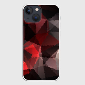 Чехол для iPhone 13 mini с принтом Серо красная абстракция в Курске,  |  | абстрактный | красный | креативный | модный | мозаичный узор | серый | текстура