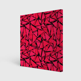 Холст квадратный с принтом Красно-черный полигональный в Курске, 100% ПВХ |  | абстрактный | алый | геометрический | детский | красный | молодежный | современный | текстура | треугольники | узор