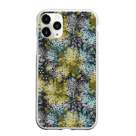 Чехол для iPhone 11 Pro матовый с принтом Черно оливковый цветочный  в Курске, Силикон |  | абстрактный | детский | молодежный | популярный | современный | текстура | узор | цветочный