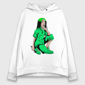 Женское худи Oversize хлопок с принтом BILLIE EILISH в Курске, френч-терри — 70% хлопок, 30% полиэстер. Мягкий теплый начес внутри —100% хлопок | боковые карманы, эластичные манжеты и нижняя кромка, капюшон на магнитной кнопке | bad guy | billie | billie eilish | instagram | lovely | shazam | spotify | vk | youtube | били | били айлиш | бэд гай | вк | инстаграм | исполнитель | ловели | музыка | музыкант | певица | спотифай | шазам | ютуб