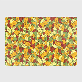 Магнитный плакат 3Х2 с принтом Яркие осенние листья в Курске, Полимерный материал с магнитным слоем | 6 деталей размером 9*9 см | желтые | зеленые | золотая | красные | листья | осенний | осень | яркие