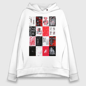 Женское худи Oversize хлопок с принтом коллаж американская история в Курске, френч-терри — 70% хлопок, 30% полиэстер. Мягкий теплый начес внутри —100% хлопок | боковые карманы, эластичные манжеты и нижняя кромка, капюшон на магнитной кнопке | american horror stories | ash | американская история ужасов | нетфликс | новый сезон | сериал