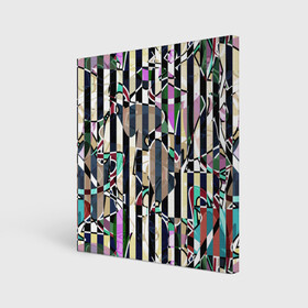 Холст квадратный с принтом Полосатый абстрактный узор в Курске, 100% ПВХ |  | абстрактный | креативный | молодежный | полосатый | разноцветный | рустик | современный