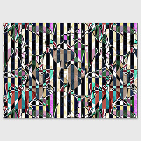 Поздравительная открытка с принтом Полосатый абстрактный узор в Курске, 100% бумага | плотность бумаги 280 г/м2, матовая, на обратной стороне линовка и место для марки
 | абстрактный | креативный | молодежный | полосатый | разноцветный | рустик | современный