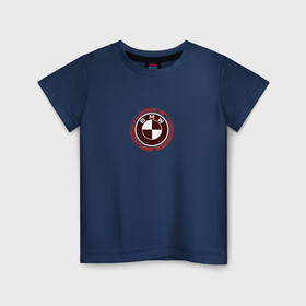 Детская футболка хлопок с принтом BMW в Курске, 100% хлопок | круглый вырез горловины, полуприлегающий силуэт, длина до линии бедер | auto | b m w | bmv | bmw | logo | m power | moto | performance | power | series | sport | авто | б м в | бмв | лого | логотип | марка | мото | перфоманс | символ | спорт
