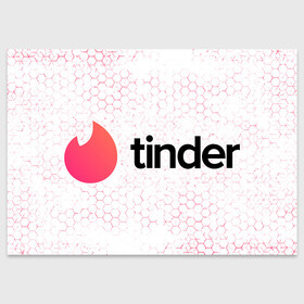 Поздравительная открытка с принтом Tinder - Honeycomb в Курске, 100% бумага | плотность бумаги 280 г/м2, матовая, на обратной стороне линовка и место для марки
 | app | application | fire | logo | symbol | tinder | знакомства | лого | любовь | огонек | приложение | символ | соты | тиндер