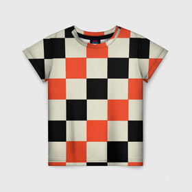 Детская футболка 3D с принтом Образец шахматной доски в Курске, 100% гипоаллергенный полиэфир | прямой крой, круглый вырез горловины, длина до линии бедер, чуть спущенное плечо, ткань немного тянется | блоки | вектор | геометрический | графический | модульный | символ | узор | шахматная доска