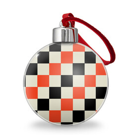 Ёлочный шар с принтом Образец шахматной доски в Курске, Пластик | Диаметр: 77 мм | блоки | вектор | геометрический | графический | модульный | символ | узор | шахматная доска