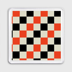 Магнит 55*55 с принтом Образец шахматной доски в Курске, Пластик | Размер: 65*65 мм; Размер печати: 55*55 мм | Тематика изображения на принте: блоки | вектор | геометрический | графический | модульный | символ | узор | шахматная доска