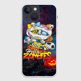 Чехол для iPhone 13 mini с принтом Hello Zombies в Курске,  |  | hello kitty | hello zombies | зомбак | зомби | китти | ужасы | хеллоуин | хэллоуин