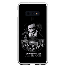 Чехол для Samsung S10E с принтом JOHNNY CASH в Курске, Силикон | Область печати: задняя сторона чехла, без боковых панелей | black | blues | cash | dark | guitar | johnny | man | rock | usa | блюз | гитара | джони | джонни | кэш | музыка | разное | рок | сша | человек | черный