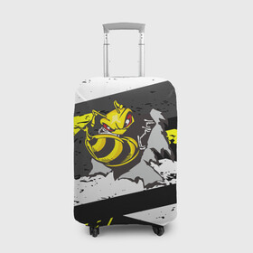 Чехол для чемодана 3D с принтом Оса 3D в Курске, 86% полиэфир, 14% спандекс | двустороннее нанесение принта, прорези для ручек и колес | 3d | жало | мед | насекомое | оса | пчела