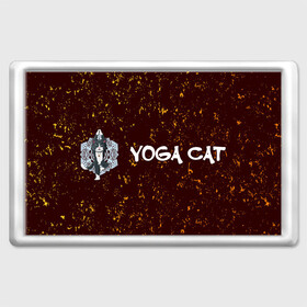 Магнит 45*70 с принтом Кошачья Йога - Гранж в Курске, Пластик | Размер: 78*52 мм; Размер печати: 70*45 | cat | cats | yoga | гранж | дзен | инь | йога | кот | коты | кошачья | кошка | кошки | намасте | практика | расслабление | хамса | янь