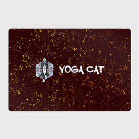 Магнитный плакат 3Х2 с принтом Кошачья Йога - Гранж в Курске, Полимерный материал с магнитным слоем | 6 деталей размером 9*9 см | cat | cats | yoga | гранж | дзен | инь | йога | кот | коты | кошачья | кошка | кошки | намасте | практика | расслабление | хамса | янь