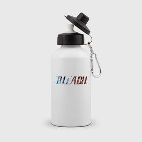 Бутылка спортивная с принтом Bleach логотип в Курске, металл | емкость — 500 мл, в комплекте две пластиковые крышки и карабин для крепления | bleach | банкай | ичиго куросаки | квинси | пустой | шинигами