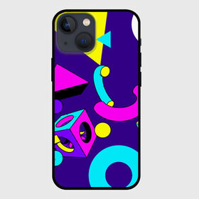 Чехол для iPhone 13 mini с принтом Геометрические фигуры в Курске,  |  | Тематика изображения на принте: геометрический | красочный | мода | разноцветные 90 е | стиль | структура | текстура | ткань | узор | фон | цвет