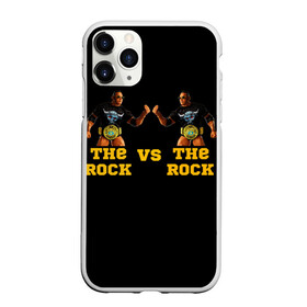 Чехол для iPhone 11 Pro матовый с принтом The ROCK VS The ROCK в Курске, Силикон |  | versus | двойники | дуэйн джонсон | жёлтый | пояс | скала против скалы | чёрный