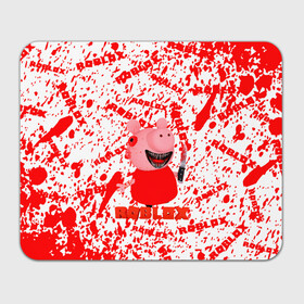 Коврик для мышки прямоугольный с принтом Roblox piggy/Свинка Пигги. в Курске, натуральный каучук | размер 230 х 185 мм; запечатка лицевой стороны | game | roblox | блок | игра | игрушка | лего | персонажи | персонажи из кубиков | роблокс | робот