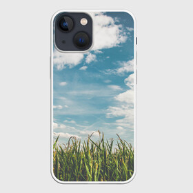 Чехол для iPhone 13 mini с принтом Небушко и полюшко в Курске,  |  | небо | облака | пейзаж | поле | русский | славянский | фотопринт