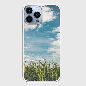 Чехол для iPhone 13 Pro Max с принтом Небушко и полюшко в Курске,  |  | небо | облака | пейзаж | поле | русский | славянский | фотопринт