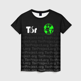 Женская футболка 3D с принтом ТОР / TOR PROJECT BROWSER в Курске, 100% полиэфир ( синтетическое хлопкоподобное полотно) | прямой крой, круглый вырез горловины, длина до линии бедер | tor browser | torproject | анонимность | анонимный браузер | взлом | даркнет | зеркала | луковица | тор браузер | хакер | черный интернет.