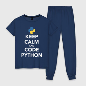 Женская пижама хлопок с принтом PYTHON / ПАЙТОН в Курске, 100% хлопок | брюки и футболка прямого кроя, без карманов, на брюках мягкая резинка на поясе и по низу штанин | big data | hacker | it | python | айти | база данных | взлом | искусственный интелект. | кодер | нейросети | пайтон | питон | прогер | программирование | программист | разработчик | хакер | языки программирования
