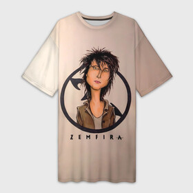 Платье-футболка 3D с принтом ZEMFIRA арт в Курске,  |  | group | russian rock | zemfira | zемфира | автор исполнитель | группа | женский | земфира | земфирка | земфирочка | инди рок | композитор | певица | писательница | поп рок | поэтесса | рамазанова | русский рок