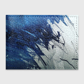 Обложка для студенческого билета с принтом Серо-синее абстрактное в Курске, натуральная кожа | Размер: 11*8 см; Печать на всей внешней стороне | Тематика изображения на принте: абстракция | двухцветное | серое | синее | спокойное