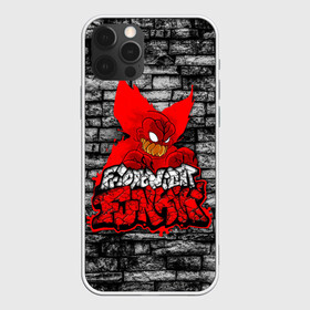 Чехол для iPhone 12 Pro Max с принтом Friday Night Funkin TrickyWall в Курске, Силикон |  | black | brick | character | clown | demon | fire | fnf | friday night funkin | red | tricky | white | белый | буквы | демон | игра | картинка | кирпич | клоун | красный | логотип | микрофон | огонь | персонаж | рисовка | трещины | трики | фра