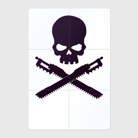 Магнитный плакат 2Х3 с принтом Warhammer Roger в Курске, Полимерный материал с магнитным слоем | 6 деталей размером 9*9 см | Тематика изображения на принте: chainsword | jolly roger | pirate | skull | warhammer | вархаммер | пиломеч | пиратский флаг | череп