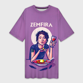 Платье-футболка 3D с принтом ZEMFIRA арт ужин в Курске,  |  | group | russian rock | zemfira | zемфира | автор исполнитель | группа | женский | земфира | земфирка | земфирочка | инди рок | композитор | певица | писательница | поп рок | поэтесса | рамазанова | русский рок