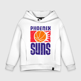 Детское худи Oversize хлопок с принтом Phoenix Suns в Курске, френч-терри — 70% хлопок, 30% полиэстер. Мягкий теплый начес внутри —100% хлопок | боковые карманы, эластичные манжеты и нижняя кромка, капюшон на магнитной кнопке | Тематика изображения на принте: basketball | mvp | nba | phoenix | sport | streetball | suns | аризона | баскетбол | игра | крис пол | мяч | нба | санс | спорт | стритбол | тренер | финикс | чемпион