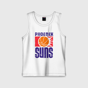 Детская майка хлопок с принтом Phoenix Suns в Курске,  |  | Тематика изображения на принте: basketball | mvp | nba | phoenix | sport | streetball | suns | аризона | баскетбол | игра | крис пол | мяч | нба | санс | спорт | стритбол | тренер | финикс | чемпион