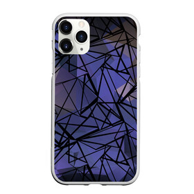 Чехол для iPhone 11 Pro Max матовый с принтом Синий-бежевый абстрактный узор в Курске, Силикон |  | абстрактный | мужской | полигональный узор | синий | современный | текстура | фиолетовый