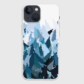 Чехол для iPhone 13 mini с принтом Абстрактная мазаика витраж в Курске,  |  | абстрактный | витраж | мозаика | разноцветный | серый | современный | соты | текстура