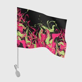 Флаг для автомобиля с принтом Черно малиновый абстрактный  в Курске, 100% полиэстер | Размер: 30*21 см | Тематика изображения на принте: волны | всплеск | оливковый | популярный | современный | черный и красный