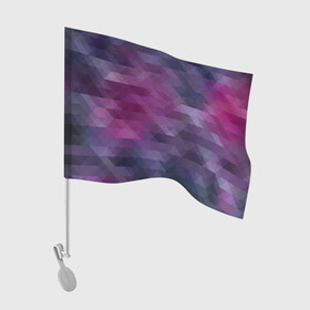 Флаг для автомобиля с принтом Фиолетово-бордовый узор  в Курске, 100% полиэстер | Размер: 30*21 см | абстрактный | креативный | молодежный | полигональный популярный | современный | текстура | темно фиолетовый | узор