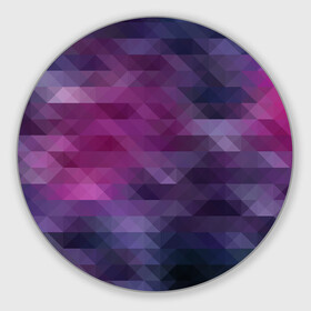 Коврик для мышки круглый с принтом Фиолетово-бордовый узор  в Курске, резина и полиэстер | круглая форма, изображение наносится на всю лицевую часть | абстрактный | креативный | молодежный | полигональный популярный | современный | текстура | темно фиолетовый | узор
