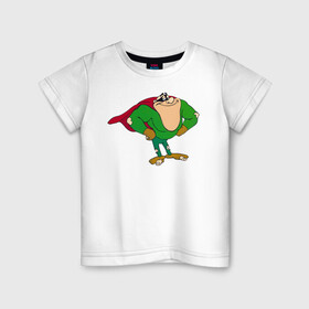 Детская футболка хлопок с принтом Boogerman в Курске, 100% хлопок | круглый вырез горловины, полуприлегающий силуэт, длина до линии бедер | boogerman | dendy | games | retro | sega | superhero | бугермэн | дэнди | игры | классика | ретро | сега | супергерой