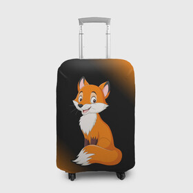 Чехол для чемодана 3D с принтом Лисичка - Градиент в Курске, 86% полиэфир, 14% спандекс | двустороннее нанесение принта, прорези для ручек и колес | fox | foxy | градиент | животные | лиенок | лис | лиса | лисами | лисий | лисичка | лисичкой | лисой | лисы | милая | милота | милые | рыжая | рыжие