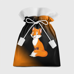 Подарочный 3D мешок с принтом Лисичка - Градиент в Курске, 100% полиэстер | Размер: 29*39 см | fox | foxy | градиент | животные | лиенок | лис | лиса | лисами | лисий | лисичка | лисичкой | лисой | лисы | милая | милота | милые | рыжая | рыжие