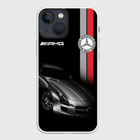 Чехол для iPhone 13 mini с принтом MERCEDES BENZ AMG в Курске,  |  | amg | auto | benz | car | cool | dark | germany | logo.star | machine | mercedes | sport | автомобиль | бенц | водитель | германия | логотип | машины | мерин | мерс | мерседес | немец | премиум | спорткар | тачки