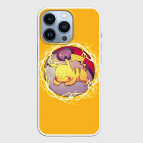Чехол для iPhone 13 Pro с принтом Спящий Пикачу в Курске,  |  | anime | pikachu | pokemon | poket monster | poketmon | аниме | анимэ | карманные монстры | пикачу | покемон