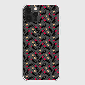 Чехол для iPhone 12 Pro Max с принтом Красная Губная помада в Курске, Силикон |  | в горошек | для девочки | женский | золотое сердце | косметика | красная помада | любовь | помада | ретро | сердце | серый | черный фон